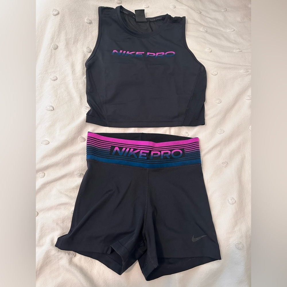 Matching Nike Pro tank and short set
